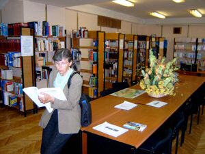 Besucher in der Informationsbibliothek